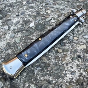 13 Zoll Big Boy Auto Italian Stiletto Switch Blade Black Pearl – Bild 6