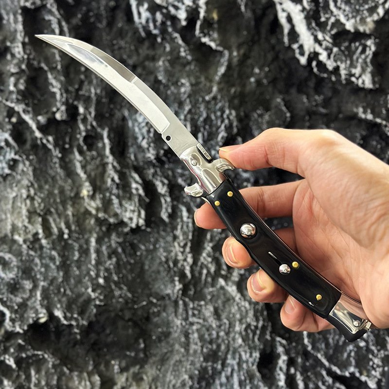 O1CN01kiTLBs1tCDqcC5Ya2_2215853255865-0-cib-1.jpg 9 Zoll Scimitar Blade Springmesser Stiletto Springmesser – Bild 1