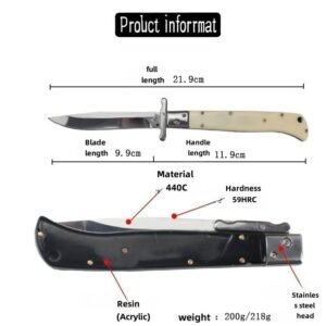 AKC Mafia Klappmesser -440C Harzgriff Klappmesser – Bild 4